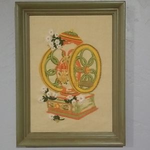 1970s Framed Crewel Art